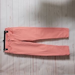 Garnet Hill Peach Straight Leg Denim Jeans Size 4 Pull on Casual
